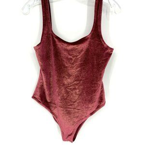 Top Shop Shimmer Velvet Bodysuit Size 8 New